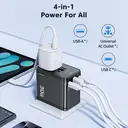 toocki Universal Travel Adapter 30W PD Fast Charger Adapter – International Power Adapter with 1 USB-A & 2 USB-C Ports – Plug Adapter for EU, UK, US, AUS image 4