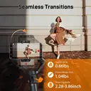 hohem 3-Axis Smartphone Gimbal Stabilizer｜Detachable Remote ·  AI Tracking · Fill Light · Tripod & Extension Rod · Portable Foldable Design image 2