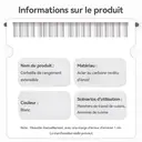 VIVREAL Organisateur de placard extensible de 40 à 70 cm en acier inoxydable - Blanc image 7