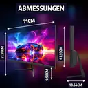 CRUA 32-inch randloze 1500R curved gamingmonitor | 2K QHD (2560×1440) 165Hz, Adaptive Sync, 100% sRGB-kleurweergave, 178° brede kijkhoek, HDMI/DisplayPort, VESA 100×100mm-bevestiging, Flicker-Free Low Blue Light, Geschikt voor EU/UK thuiswerkplekken, consolegaming en contentcreatie (Zwart) image 7