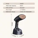 Aucma Handheld Garment Steamer,1800W High-Efficiency Steam,Steam Iron - 260mL Large Capacity Water Tank,Includes Bristle Brush，Easily Removes Wrinkles,Lightweight Design,Suitable for Home,Office,and Travel image 9