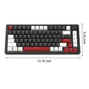 MageGee STAR75 75% Wired Mechanical Keyboard, QWERTY US layout, Compact Blue Backlit Wired Gaming Keyboards with Red Switches, EVA Foam, Knob Control, STAR75 Portable NKRO PC Gaming Keyboard - White & Black image 8