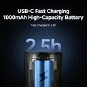 STARESSO Electric Coffee Grinder, Portable Burr Grinder with Adjustable Grind Settings, One-Touch Operation, Type-C Rechargeable 1000mAh Battery, All-Metal Body for Espresso, Pour Over & French Press, D6E PLUS image 6