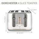 Haden Dorchester 4 Slice Toaster, Digital Browning Control, Chrome & Rose Gold - 204868 image 3