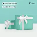 Oirlv Velvet Storage Box Necklace Pendant Bracelet Long chain Bow-knot Wedding Jewelry Packaging Gift Box Showcase Display, Suit for Wedding, Engagement, Proposal, Birthday and Anniversary 1pcs image 5