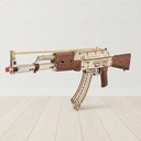 Robotime ROKR Justice Guard Rubber Band Gun Model Kit Wooden 3D Puzzle Toys 72 x 5.5 x 22cm 1PC,Home decoration, bookshelf decoration,Craft Gifts for Adults and Teens,Educational toys image 7