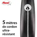 Flexi Cordon rétractable Design noir M - 5 m image 2