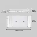 Rexsun 3 in 1 Foldable Wireless Charging Station, Aluminum Alloy Wireless Charger Stand for Multiple Apple Devices - Travel Size for iPhone, Apple Watch, AirPods, Adapter Not Included, T8, Silver-white image 7