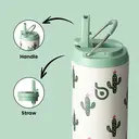 Bottle Bottle Stainless Steel Water Bottle 700ml with Straw and Lid Sports Insulated Metal Water Bottles with Handle (Sweet Oasis) image 1