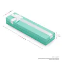 Oirlv Velvet Storage Box Necklace Pendant Bracelet Long chain Bow-knot Wedding Jewelry Packaging Gift Box Showcase Display, Suit for Wedding, Engagement, Proposal, Birthday and Anniversary 1pcs image 3