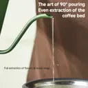 STARESSO Pour Over Kettle for Manual Drip Coffee and Tea with Thermometer, 17oz Gooseneck Kettle with Flow Control & Scale Lines ,Stainless Steel Water Kettle for Stovetop,500ml, Green, 1Pack, K6 image 4