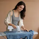 Aucma Handheld Garment Steamer,1500W High-Efficiency Steam,Steam Iron - 300mL Large Capacity Water Tank,Easily Removes Wrinkles,Lightweight Design,Suitable for Home,Office,and Travel, White, with 1 Fur Brush image 6