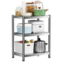 COOKER KING Support pour four à micro-ondes, organisateur d’appareils, étagère coulissante extensible à 3 niveaux, hauteur réglable image 0