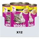 WHISKAS Aliment chat adulte poulet 12 x 400 g image 1