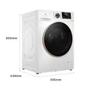 TCL Wasmachine, 10 kg, Energie-efficiëntieklasse A met Slimme DD-motor, Eliminerend Bacterie Systeem, Stoomwas, Snelwas 15 min, Kinderslot, Einde uitstellen [Energieklasse A] FP1210WA0 image 8