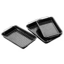 Essentials by Premier Set Of Three Roasting Trays With Wire Racks image 1