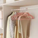 Velvet Hanger, 42.7x22x0.6cm, Rose Gold and Light Pink, Set of 50 image 2