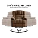 HONEYOU Fauteuil inclinable matelassé à bascule - Marron image 4