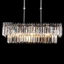 Homary Luxury Radiant Prismatic Clear Crystal 3-Light Pendant Light in Chrome image 2