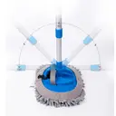 Blue Chenille Window Cleaner with 3-Section Telescopic Aluminum Pole 51.5-110cm, 26x17.5cm Head image 4