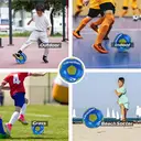 LONGSAIL Ballon de football en caoutchouc haute qualité Taille 4 Bleu/Vert image 5