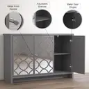 Galano Iris 3 Door Sideboard – Storage Cabinet with Drawers for Living Room, Bedroom & Kitchen, Grey image 5