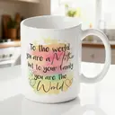Alphynix 1 Mug céramique blanc 33cl avec design aquarelle élégant et hommage manuscrit, cadeau artistique pour maman pour les fêtes,Le cadeau de la saint-valentin, cadeau d’anniversaire image 1