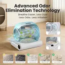 Blinkit Smart Automatic Cat Litter Box (APP Controlled) — 65L Large Capacity, Self-Cleaning & Deodorizing, Multiple Cleaning Modes & Security Identification System, Ultra-Quiet Operation, Suitable for 1–8 kg Cats, MSP-01 image 3