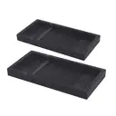 JORDAN&JUDY 2-Pack Black Marble Pattern Silicone Tray, Premium Texture, Practical image 0