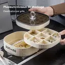 Boîte de Rangement pour Bijoux JORDAN&JUDY Grande Capacité à Compartiments Multiples pour Boucles d’Oreilles, Colliers, Bagues et Montres - Blanc Crème image 5