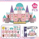 XINQIYUAN Qiyuan Jouet Éducatif Set de Dalles Magnétiques Rose 7.5cm 50pièces [Mélange aléatoire – Couleurs issues uniquement de la photo principale] image 5