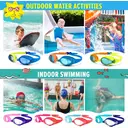 OutdoorMaster Kids Swim Goggles 2 Pack - Quick Adjustable Strap Swimming Goggles for Kids, Pink&Purple+Pink&Red image 6