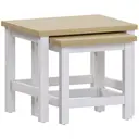 Vida Designs Side Tables Nested Arlington White/Oak Effect 2pcs image 1
