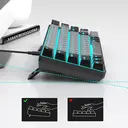 MageGee MK-Box mechanische Gaming-Tastatur im 60%-Format, kabelgebunden, US-QWERTY-Layout, LED-Hintergrundbeleuchtung, kompakte Mini-Tastatur mit 68 Tasten, Tastenschalter in Blau, für Windows, Laptop, PC und Mac – Grau/Schwarz image 5