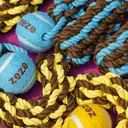 ZEZE "Sure!" Rope Ball Pet Toy, Interactive Chew Toy for Cats Dogs (Blue) image 3