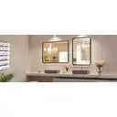 Melodieux Black Bathroom Vanity Mirror for Wall, 60x90 cm Metal Framed Wall Mirror Rectangle, Decorative Mirror for Bedroom Living Room Entryway Horizontally or Vertically image 5