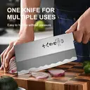 SHIBAZIZUO Couteau de cuisine en acier inoxydable à manche unique - 280 mm image 7