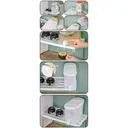 White Label Large 2L Drink Dispenser with Handle, Fits Fridge Door Storage, Home Essential, Green image 5