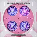 Tokky Pink Gatling Bubble Gun, 48-Hole Automatic Bubble Machine with Colorful LED Lights, USB Charging & 360° Leak-Proof Design, Tactical Appearance Girl's Toy, Suitable for Weddings, Parties, Birthday Gifts image 8