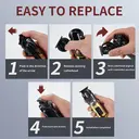 Komingdon Beard Trimmer For Men, All-in-One Men's Hair Clipper Hair Trimmer, Mustache Body Nose Ear Facial Cutting Shaver, Electric Razor Grooming Kit, USB Rechargeable  Cordless & Led Display, Holiday Gift For Him Father's Day Gift yellow image 3