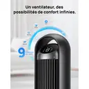 DREO slimme torenventilator, 25dB ultra stille vloerventilator, 90° oscillatie, 8 snelheden, 4 modi, 8u timer, app- en spraakbesturing, geschikt voor thuis & kantoor image 5