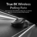 RAPOO VT3 MAX Wireless Gaming Mouse， True 8K Wireless Polling Rate， 53g Lightweight， Up to 750 Hr Battery， Nordic nRF54L15 MCU， 120-Million Optical Switch， 10 Programmable Buttons， Macro Enabled - Black image 6