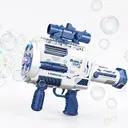 Tokky 48-Hole Automatic Bubble Gun with LED Lights, Rechargeable Bubble Machine, Leak-Proof Design, 1 Million+ Bubbles Per Minute, Outdoor Toy for Kids and Adults, Suitable for Parties and Weddings (Blue) image 0