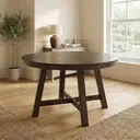 Dining Table Roseville Extendable Round/Oval 115x115-154cm Walnut image 1