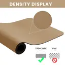 MISS LULU Good Nite Yoga Matte, tapis en liège antidérapant, tapis de yoga, de gymnastique, de sport, de fitness, d’entraînement, 183 x 61 x 0,6 cm, tapis en liège durable (marron/noir) image 2