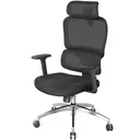 SIHOO M56C Ergonomic Office Chair - Adjustable Desk Chair with 3D Dynamic Lumbar Support, Breathable Mesh Back, Adjustable Headrest and PU Armrests for Home Office - (Black) image 3