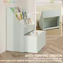 AIYAPLAY Kids Bookshelf, Bookcase Toy Storage Organiser with 3 Tier Shelves, Drawer, for Bedroom, Nursery, Playroom, Classroom, Green image 6
