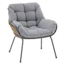 Hespéride Salon de Jardin Paopao Graphite, Gris , Anti-Rouille Coussins Confortables 2 Fauteuils 1 Canapé 1 Table Basse pour Terasse, Balcon image 4