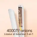 K·SKIN KD280 Lisseur/Fer à lisser, Soin des cheveux aux 20 millions d'ions négatifs + Chauffage rapide en 30 secondes, Neuf réglages de température de 120 à 200℃, Conception polyvalente pour boucles et lissage image 2