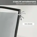 Outsunny Lot de 2 coussins de chaise de jardin, galettes de chaise 50 x 50 cm, mousse haute densité, antidérapants, lavables, pour mobilier extérieur, chaise, 50x50 cm, gris image 5